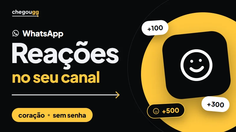 Reações no canal WhatsApp