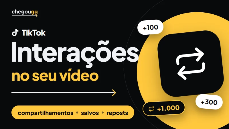 Compartilhamentos, salvos e reposts TikTok